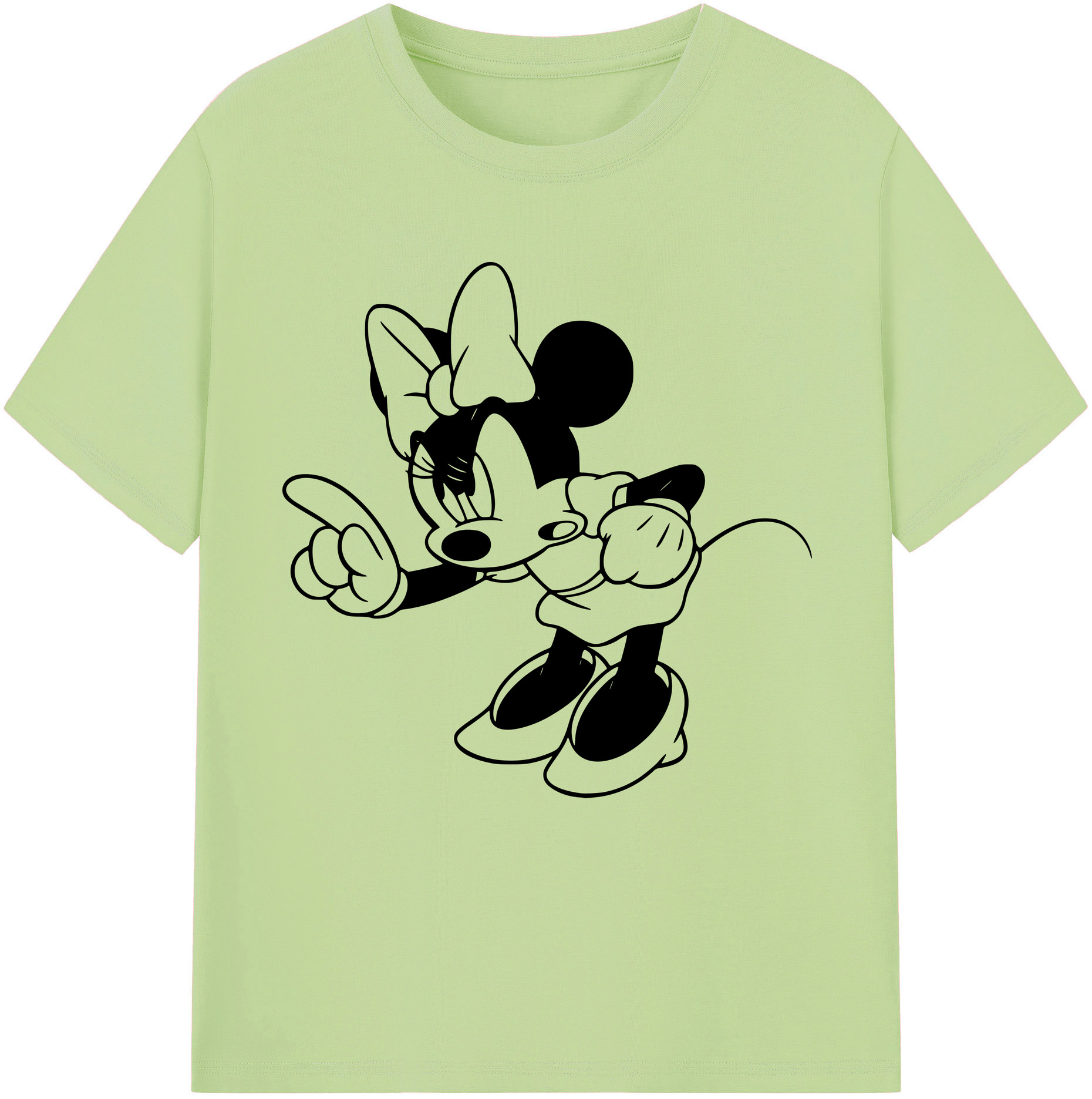 （画像用） ミッキーマウス Mickey Mouse 綿100％半袖Tシャツ（フロントプリント）